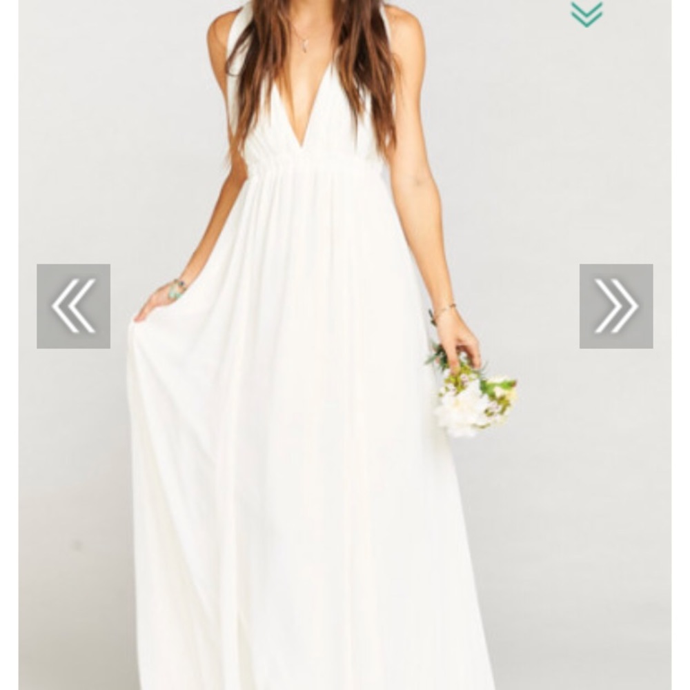 White maxi dress